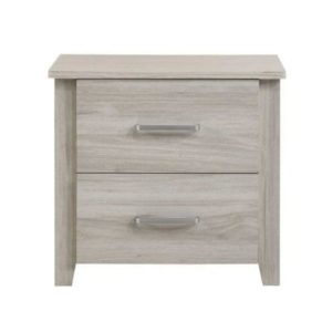 Catskill 2 Drawers Bedside Table In White Oak