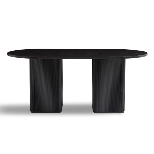 Tate 6 Seater Black Column Dining Table