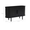 Tate Black Column Wooden Sideboard Table