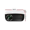 Mini Video Projector Wifi USB HDMI Portable 2000 Lumens HD 1080P Home in – White