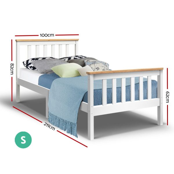 Ampthill Wooden Bed Frame PONY Timber Mattress Base Bedroom Kids – SINGLE