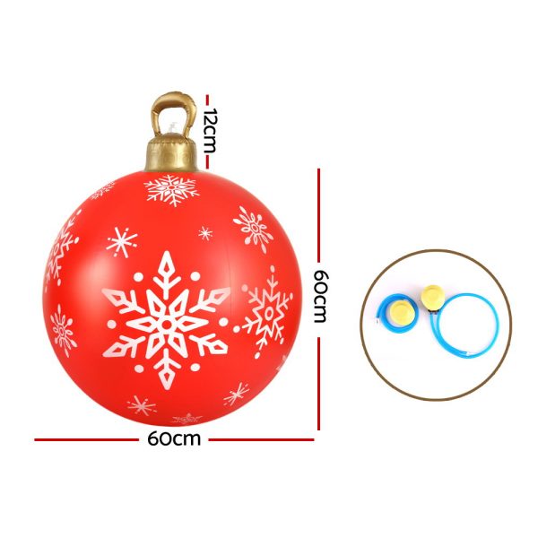 Christmas Inflatable Ball Bauble 60cm Outdoor Decoration Red