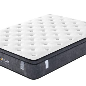 Eurotop Mattress 5 Zone Pocket Spring Latex Foam 34cm - Queen