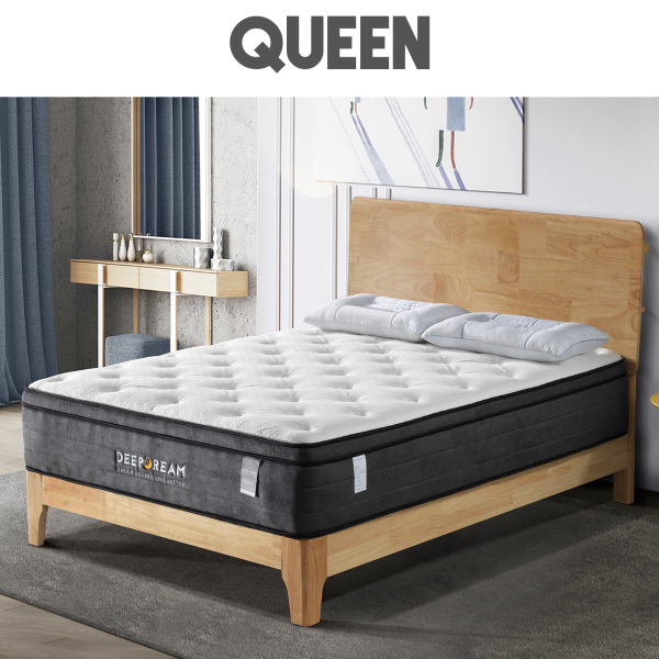 Eurotop Mattress 5 Zone Pocket Spring Latex Foam 34cm – Queen