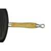 Grill Pan with Wooden Handle Cast Iron 20×20 cm