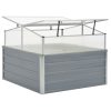 Greenhouse 100x100x85 cm Galvanised Steel – Grey