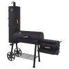 BBQ Charcoal Smoker with Bottom Shelf Black Heavy – XXL