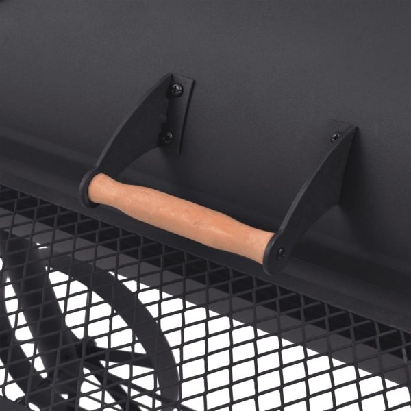 BBQ Charcoal Smoker with Bottom Shelf Black Heavy – XXL