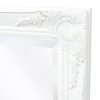 Wall Mirror Baroque Style 120×60 cm – White