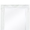 Wall Mirror Baroque Style 120×60 cm – White