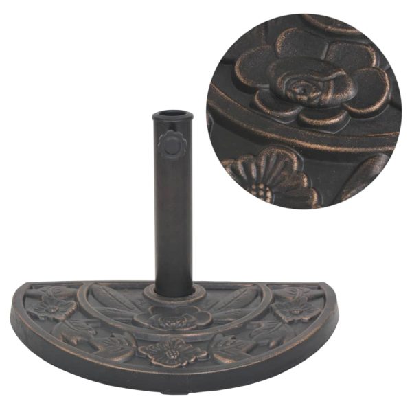 Parasol Base Resin Half Round Bronze 9 kg