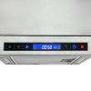 Island Range Hood LCD Display Touch Sensor 756 m³/h LED