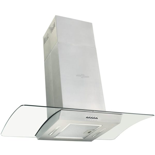 Island Range Hood 90 cm Stainless Steel 756 m³/h LED