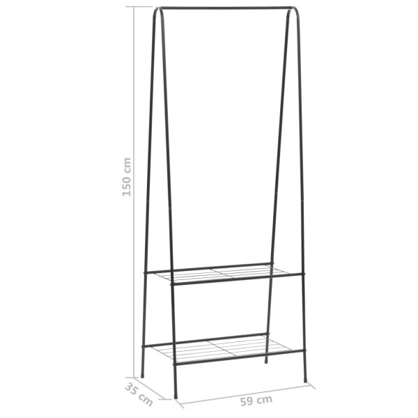 Clothes Rack 59x35x150 cm – Black