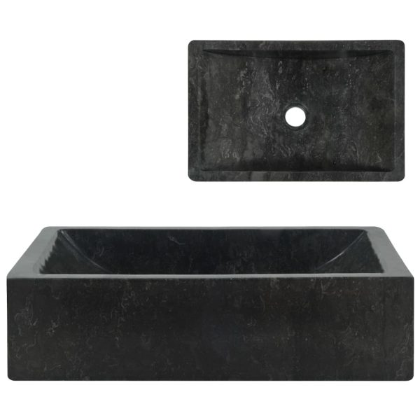 Sink 45x30x12 cm Marble – Black