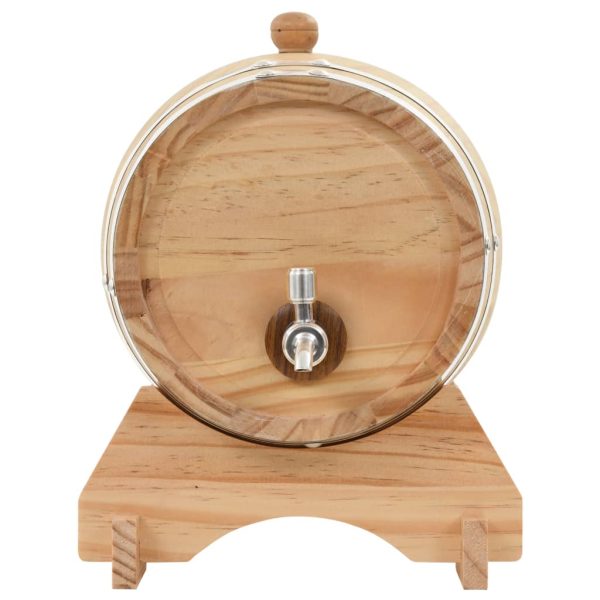 Wine Barrel with Tap Solid Pinewood – 6 L