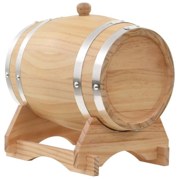 Wine Barrel with Tap Solid Pinewood – 6 L