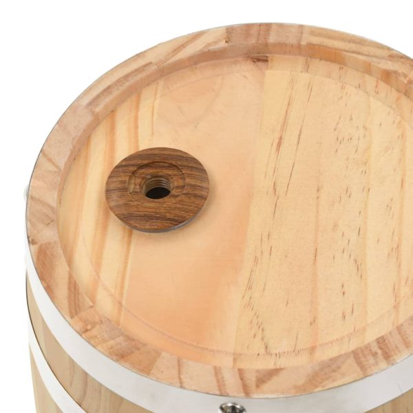 Wine Barrel with Tap Solid Pinewood – 6 L