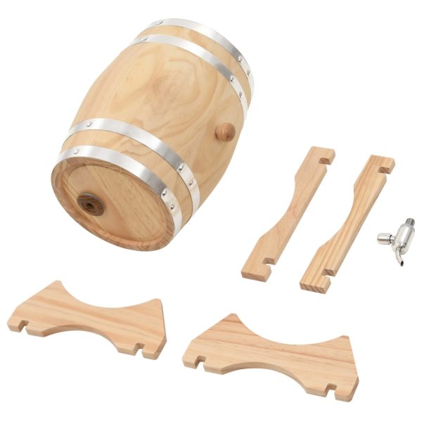 Wine Barrel with Tap Solid Pinewood – 6 L