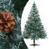 Frosted Christmas Tree with Pinecones – 150×70 cm