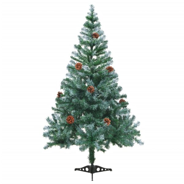 Frosted Christmas Tree with Pinecones – 150×70 cm