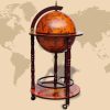 Globe Bar Wine Stand Eucalyptus Wood – Brown