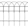 Garden Border Fence Powder-coated Iron – 10×0.4 m