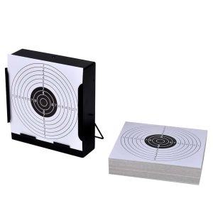 14 cm Square Target Holder Pellet Trap + 100 Paper Targets