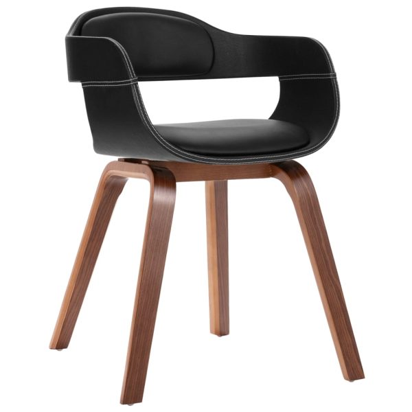 Dining Chair with Bentwood and Faux Leather – 1