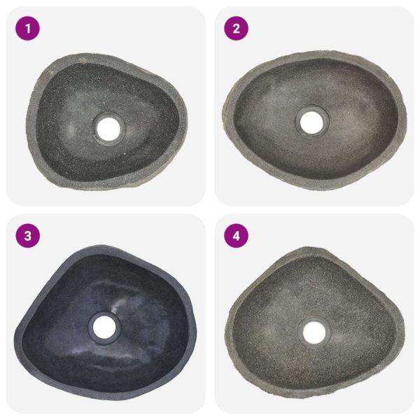 Basin River Stone Oval – (29-38)x(24-31)x12 cm