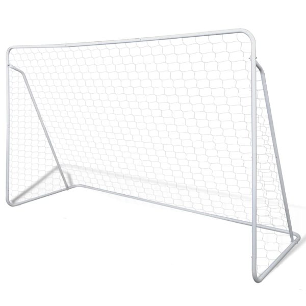 Soccer Goal Post Net Set Steel 240 x 90 x 150 cm High-quality – 2