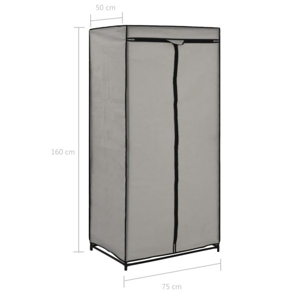 Wardrobe 75x50x160 cm – Grey, 1