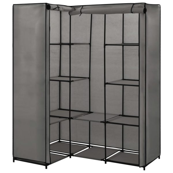 Corner Wardrobe 130x87x169 cm – Grey