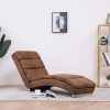 Chaise Longue Faux Suede Leather – Brown