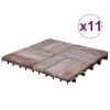 Decking Tiles 11 pcs 30×30 cm Solid Reclaimed Wood