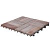 Decking Tiles 11 pcs 30×30 cm Solid Reclaimed Wood