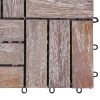 Decking Tiles 11 pcs 30×30 cm Solid Reclaimed Wood