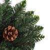 Artificial Christmas Tree with Pine Cones – 150×89 cm, Green