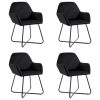 Dining Chairs Black Velvet – 4