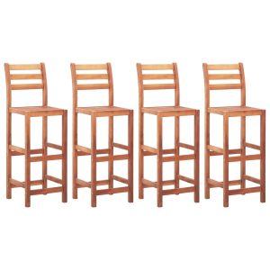 Bar Chairs Solid Acacia Wood