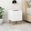 Eureka Bedside Cabinets 2 pcs 40x30x50 cm Solid Pinewood – White