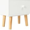 Eureka Bedside Cabinets 2 pcs 40x30x50 cm Solid Pinewood – White