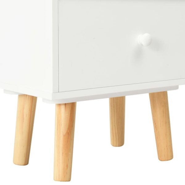 Eureka Bedside Cabinets 2 pcs 40x30x50 cm Solid Pinewood – White