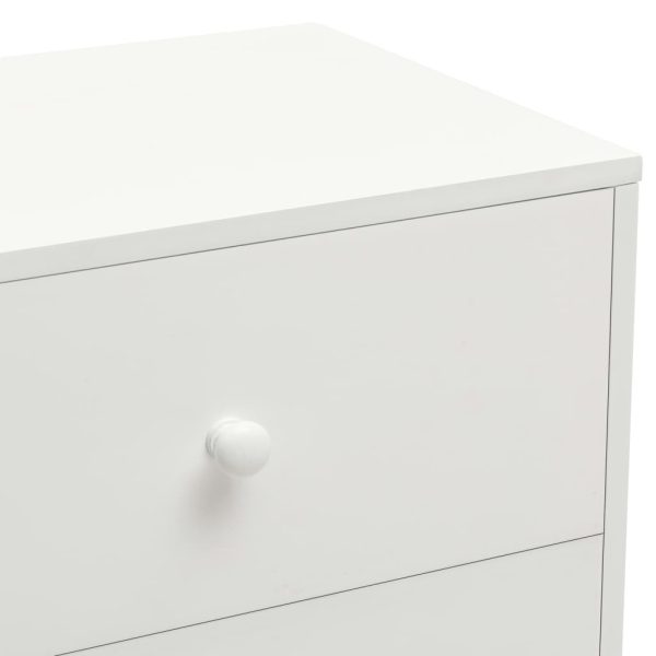 Eureka Bedside Cabinets 2 pcs 40x30x50 cm Solid Pinewood – White