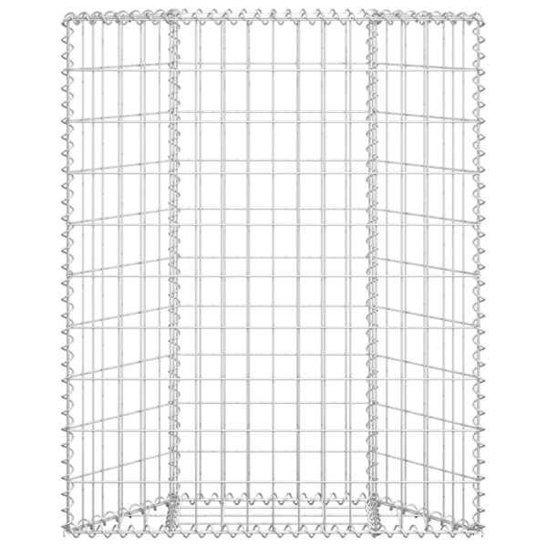 Trapezium Gabion Raised Bed Galvanised Steel – 80x20x100 cm