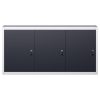 Wall Mounted Tool Cabinet Industrial Style Metal Grey and Black – 120x19x60 cm