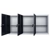 Wall Mounted Tool Cabinet Industrial Style Metal Grey and Black – 120x19x60 cm