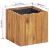 Garden Raised Bed Pot Solid Acacia Wood – 24.5×24.5×25 cm