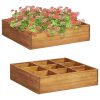 Herb Garden Raised Bed Solid Acacia Wood 60x60x15 cm