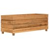 Raised Bed Recycled Teak and Steel – 100x40x38 cm